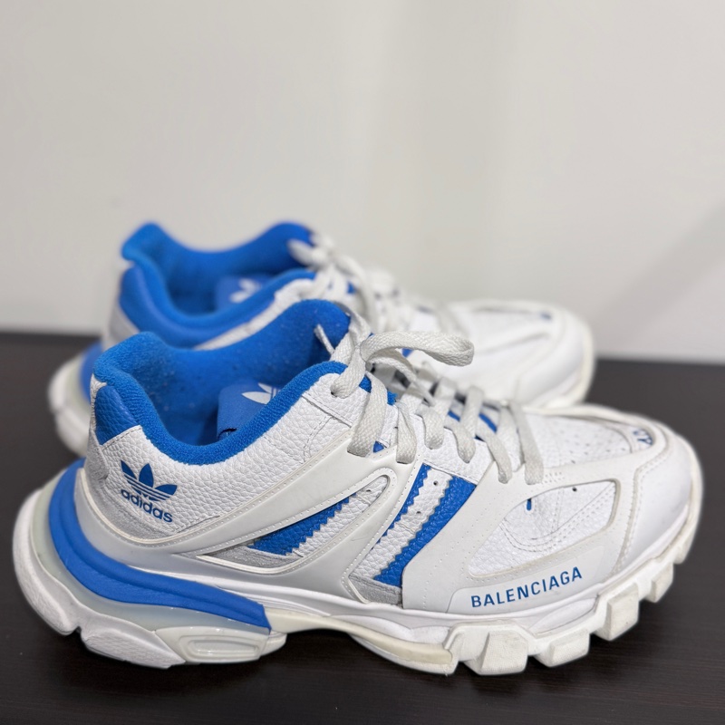 Balenciaga✨Track 3.0白藍色 Adidas聯名巴黎三葉草休閒鞋老爹鞋 #40-22