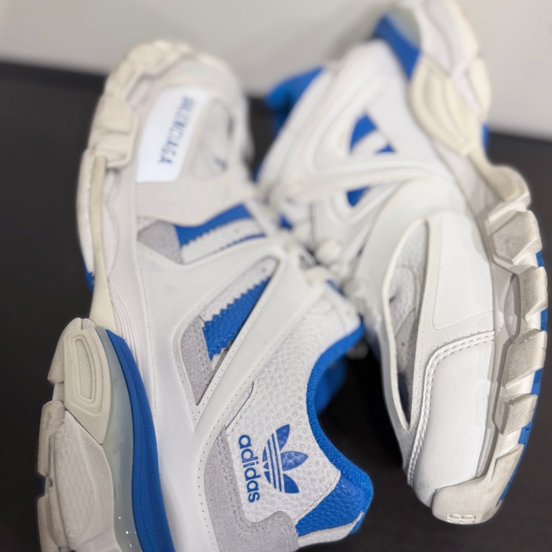 Balenciaga✨Track 3.0白藍色 Adidas聯名巴黎三葉草休閒鞋老爹鞋 #40-24