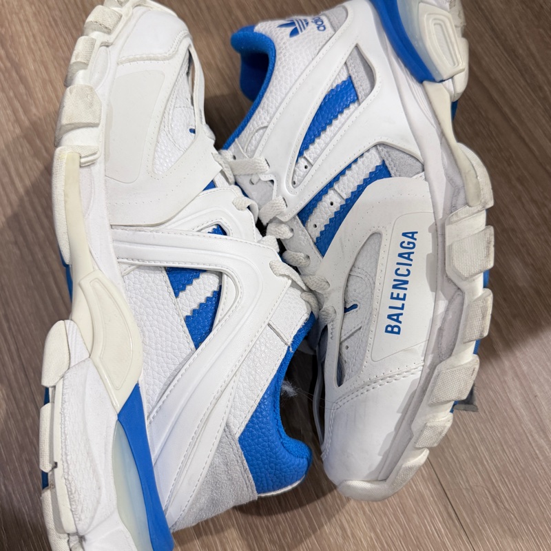 Balenciaga✨Track 3.0白藍色 Adidas聯名巴黎三葉草休閒鞋老爹鞋 #40-27