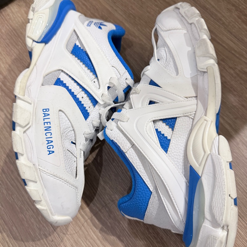 Balenciaga✨Track 3.0白藍色 Adidas聯名巴黎三葉草休閒鞋老爹鞋 #40-28