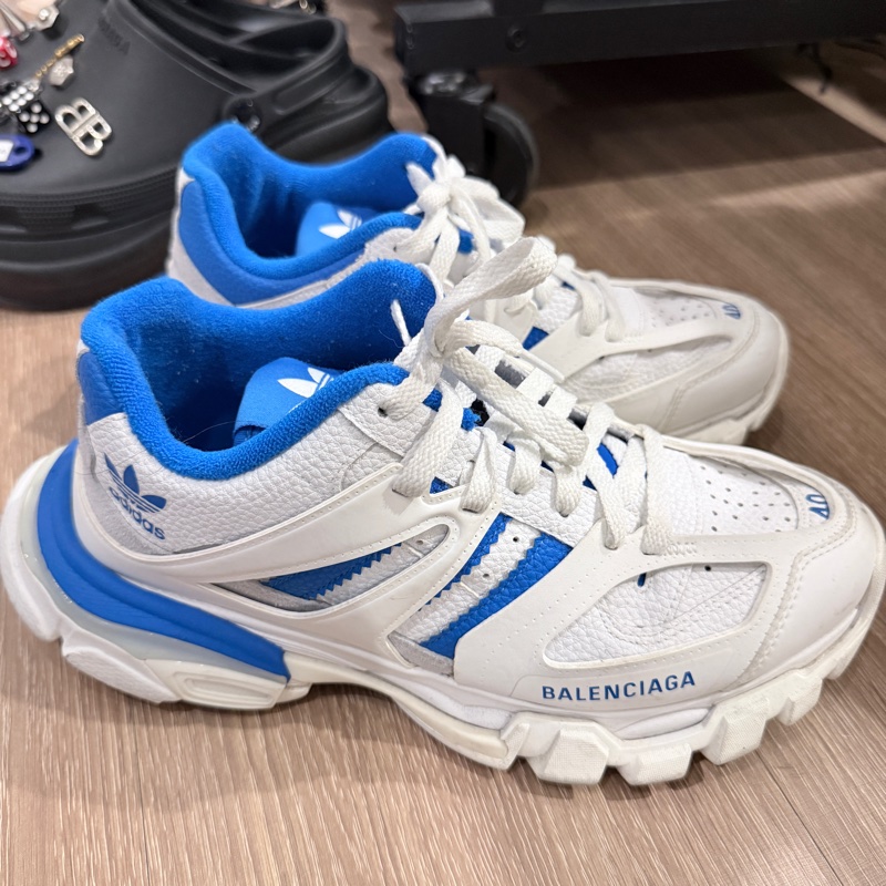 Balenciaga✨Track 3.0白藍色 Adidas聯名巴黎三葉草休閒鞋老爹鞋 #40-29