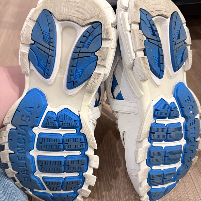 Balenciaga✨Track 3.0白藍色 Adidas聯名巴黎三葉草休閒鞋老爹鞋 #40-40