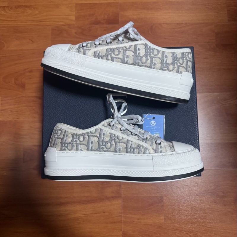 Dior厚底鞋迪奧Walk'n Oblique刺繡CD印花灰色37.5碼-2