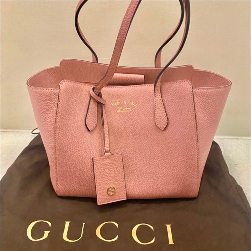 Gucci 托特包 粉紅色 上班包-5