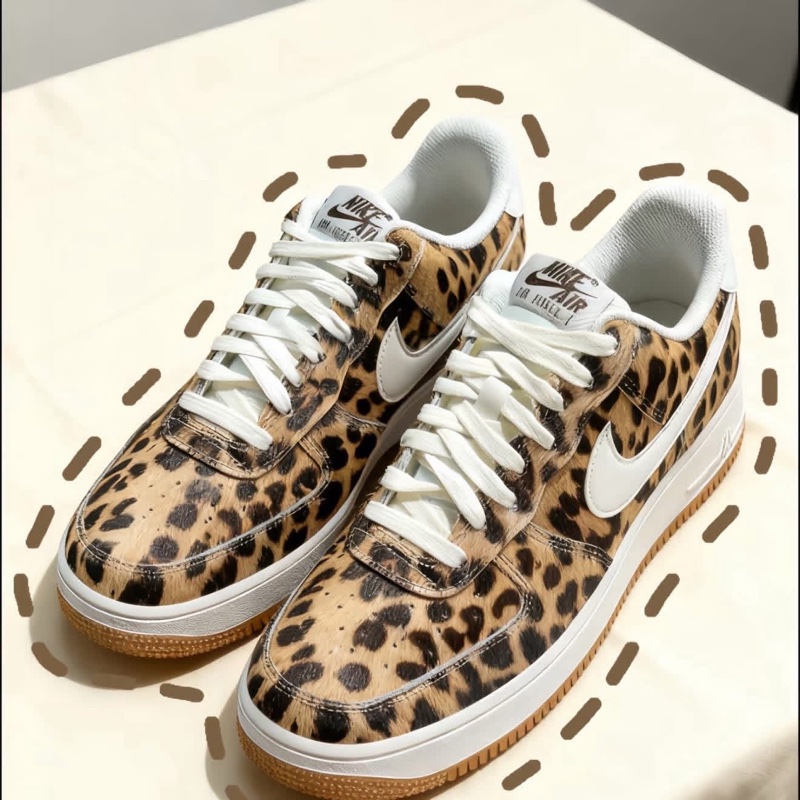 Nike Air Force 1 Low 豹紋 運動鞋-0