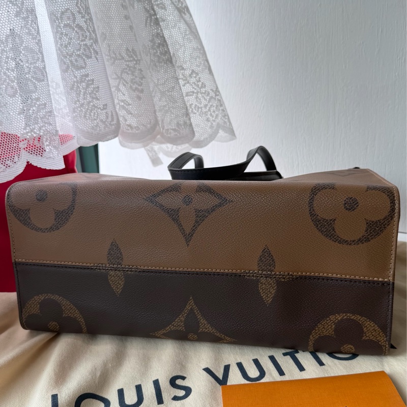 降價可議 Louis Vuitton On the Go MM LV老花雙面托特中號 芯片-8