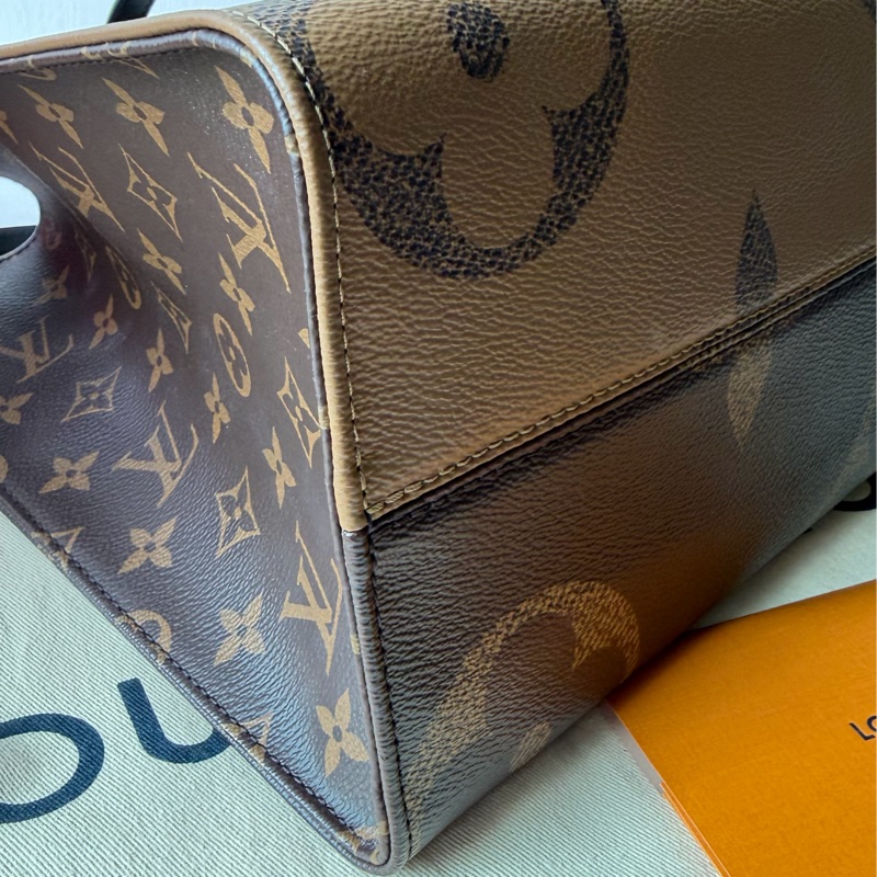 降價可議 Louis Vuitton On the Go MM LV老花雙面托特中號 芯片-5