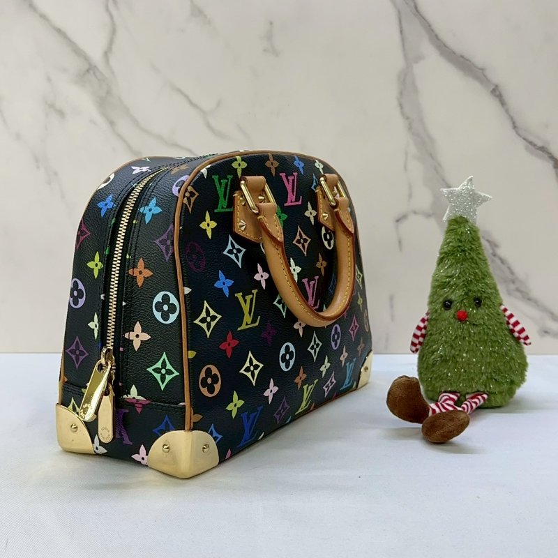 LV x 村上隆黑彩手提小珍包-2