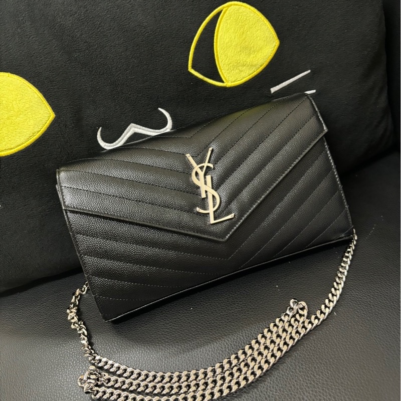 YSL WOC黑銀大號-6