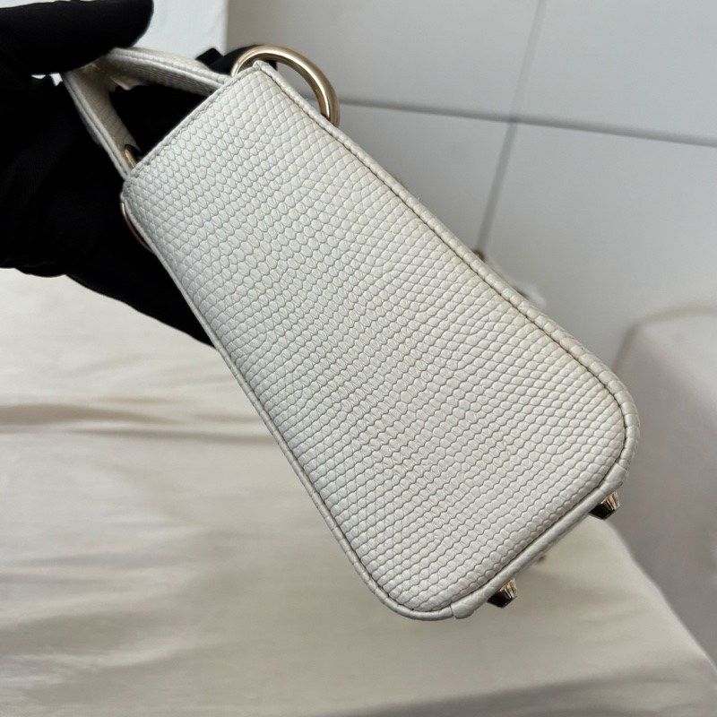 【98新 ✨ 全網最低價！】 Dior 稀有皮戴妃三格 蜥蜴皮 白雪公主 專櫃50萬 98新（下單前先詢問庫存❗️）-3