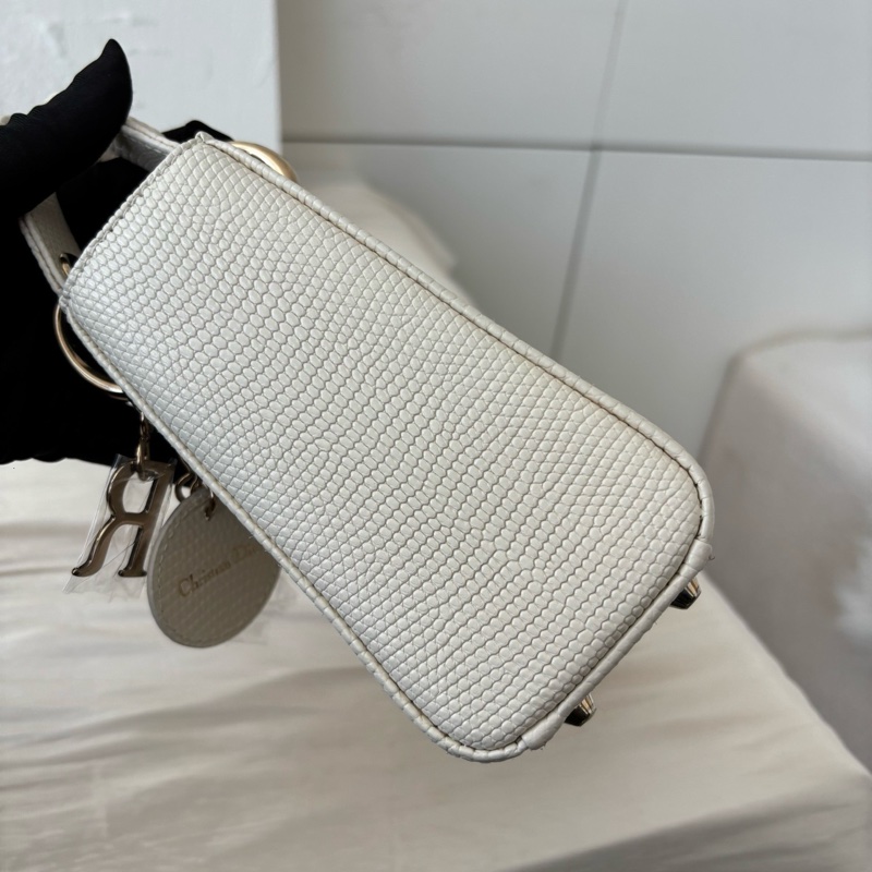 【98新 ✨ 全網最低價！】 Dior 稀有皮戴妃三格 蜥蜴皮 白雪公主 專櫃50萬 98新（下單前先詢問庫存❗️）-8