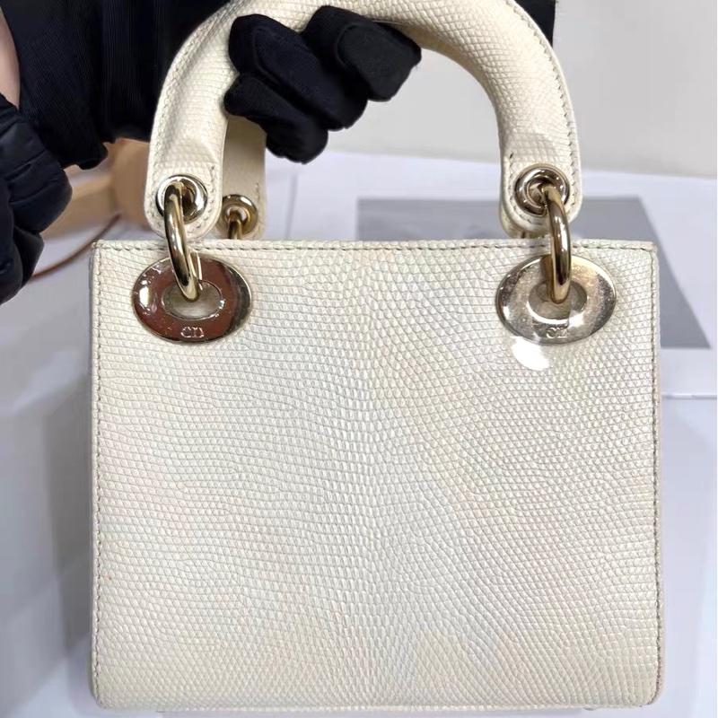 【97新 ✨ 全網最低價！】 Dior 稀有皮戴妃三格 蜥蜴皮 白雪公主 專櫃50萬（下單前先詢問庫存❗️）-2
