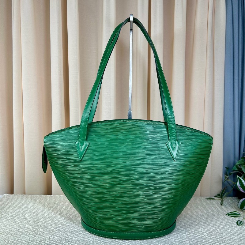 LV路易威登水波纹綠色扇形托特包 可單肩可手提 容量大 實用性強-1