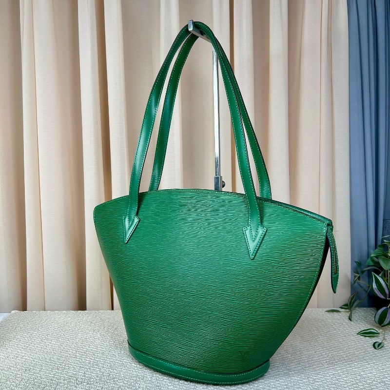 LV路易威登水波纹綠色扇形托特包 可單肩可手提 容量大 實用性強-3