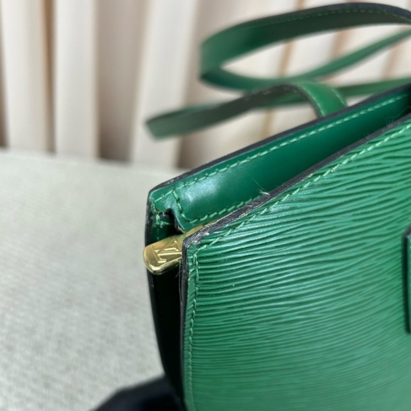 LV路易威登水波纹綠色扇形托特包 可單肩可手提 容量大 實用性強-18