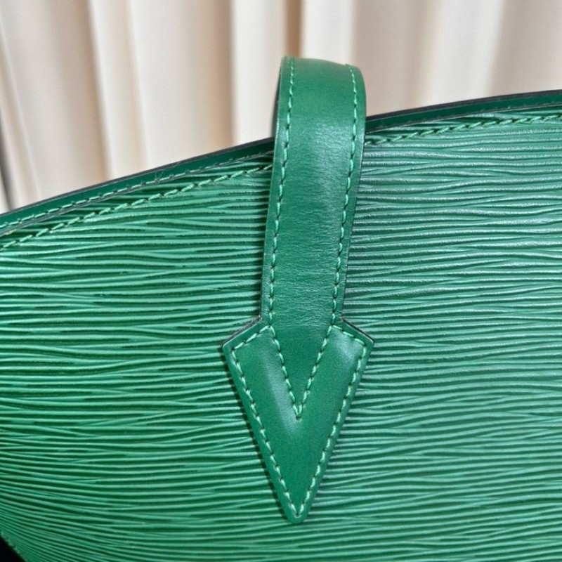 LV路易威登水波纹綠色扇形托特包 可單肩可手提 容量大 實用性強-19