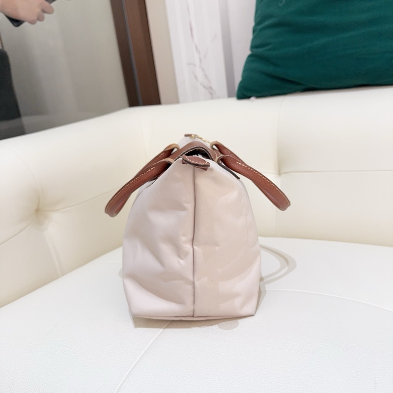 【98新 ✨ 全網最低價！】LONGCHAMP/珑骧 Le Pliage 23 短柄 帆布拼牛皮 餃子包 手提包 小號 （下單前先詢問庫存❗️）-6