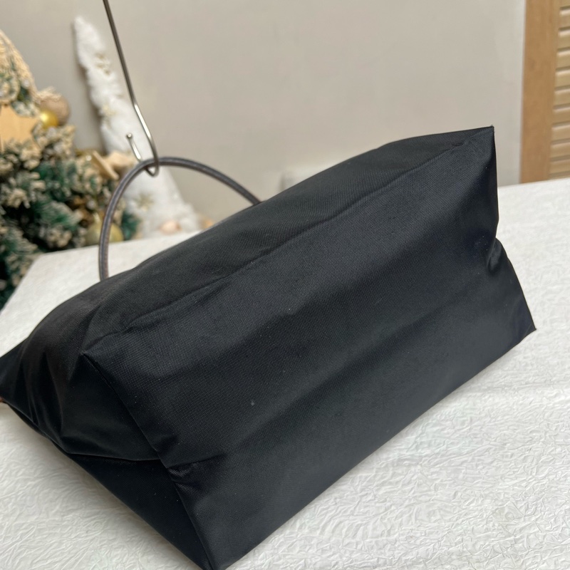 【98新 ✨ 全網最低價！】LONGCHAMP/珑骧 Le Pliage 23 短柄 帆布拼牛皮 餃子包 手提包 小號 （下單前先詢問庫存❗️）-5