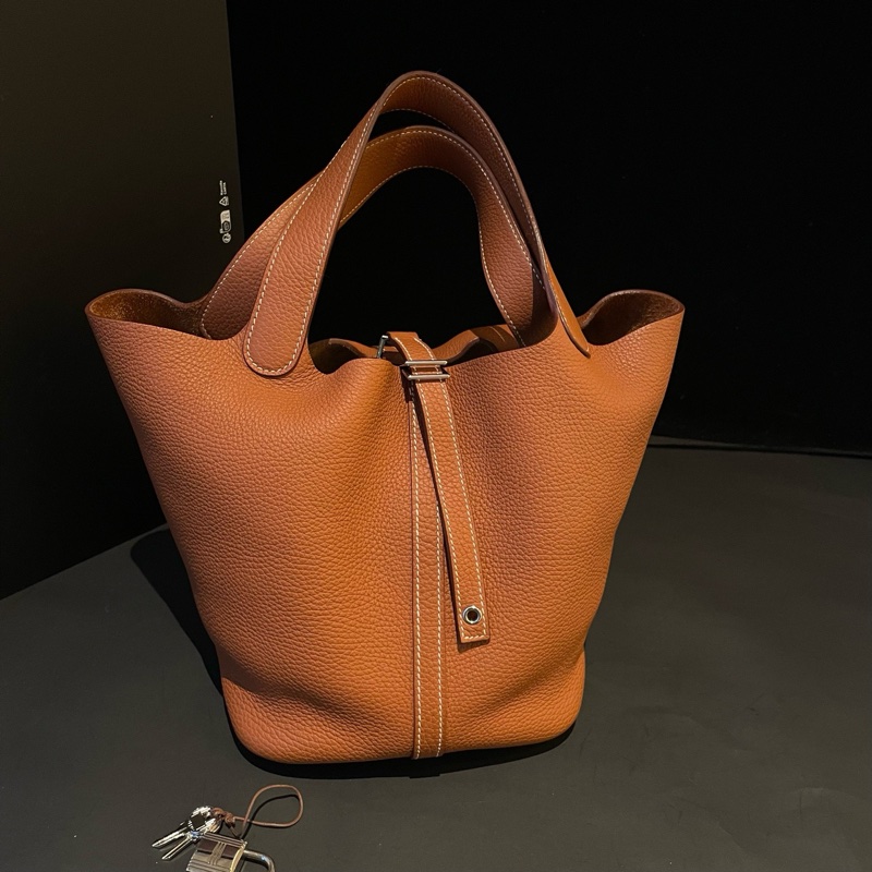 【98新 ✨ 全網最低價！】Hermes/愛馬仕 picotin菜籃子22金棕銀扣c刻（下單前先詢問庫存❗️）-1