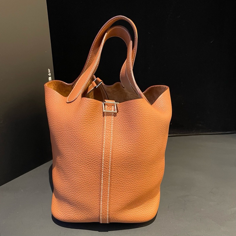 【98新 ✨ 全網最低價！】Hermes/愛馬仕 picotin菜籃子22金棕銀扣c刻（下單前先詢問庫存❗️）-3