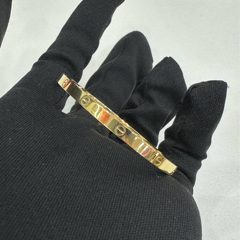 Cartier 卡地亞 窄版黃金love手環16號碼 25年 2月大全套-2