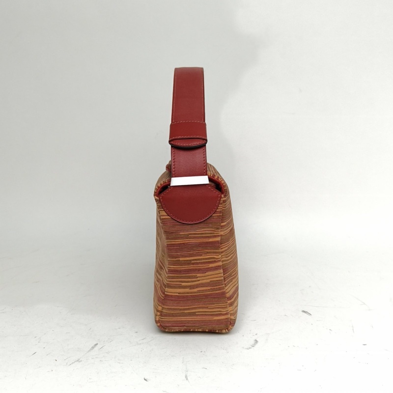 HERMES Vibrato羊切皮框F銀扣愛馬仕腋下hobo單肩包-1