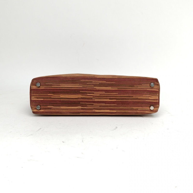 HERMES Vibrato羊切皮框F銀扣愛馬仕腋下hobo單肩包-3