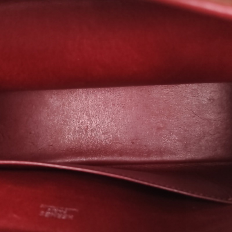 HERMES Vibrato羊切皮框F銀扣愛馬仕腋下hobo單肩包-4