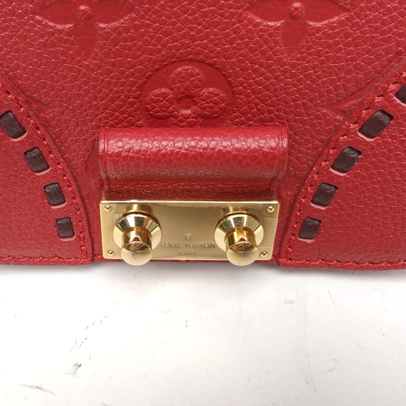 LOUIS VUITTON JUNOT全皮壓花馬鞍包紅色牛皮2017肩背包-4