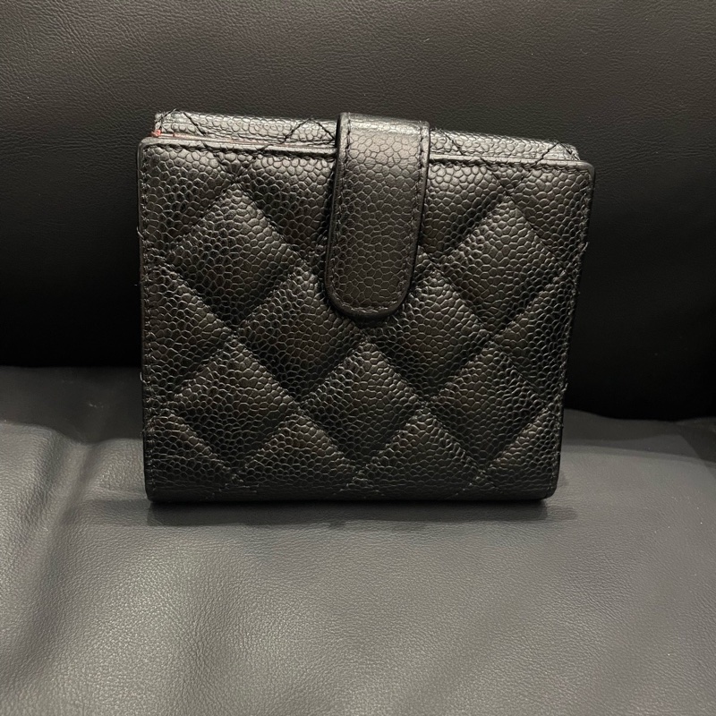 【99新✨ 全網最低價！】Chanel/香奈兒 三折疊錢包 CF黑金零錢包 荔枝皮（下單前先詢問庫存❗️）-1
