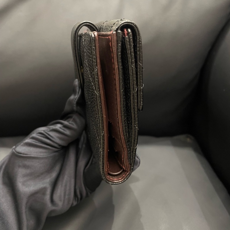 【99新✨ 全網最低價！】Chanel/香奈兒 三折疊錢包 CF黑金零錢包 荔枝皮（下單前先詢問庫存❗️）-3