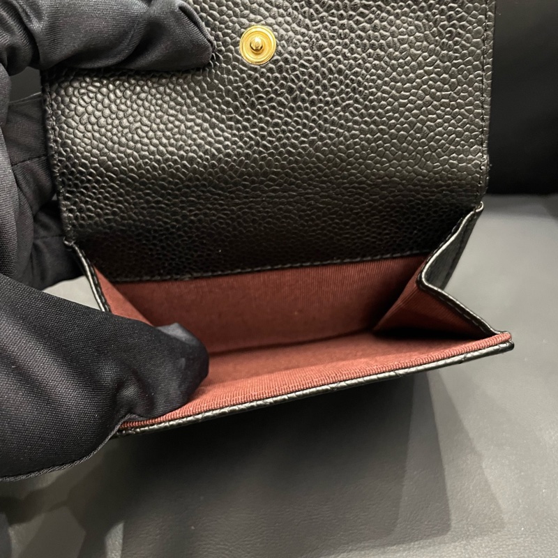 【99新✨ 全網最低價！】Chanel/香奈兒 三折疊錢包 CF黑金零錢包 荔枝皮（下單前先詢問庫存❗️）-5