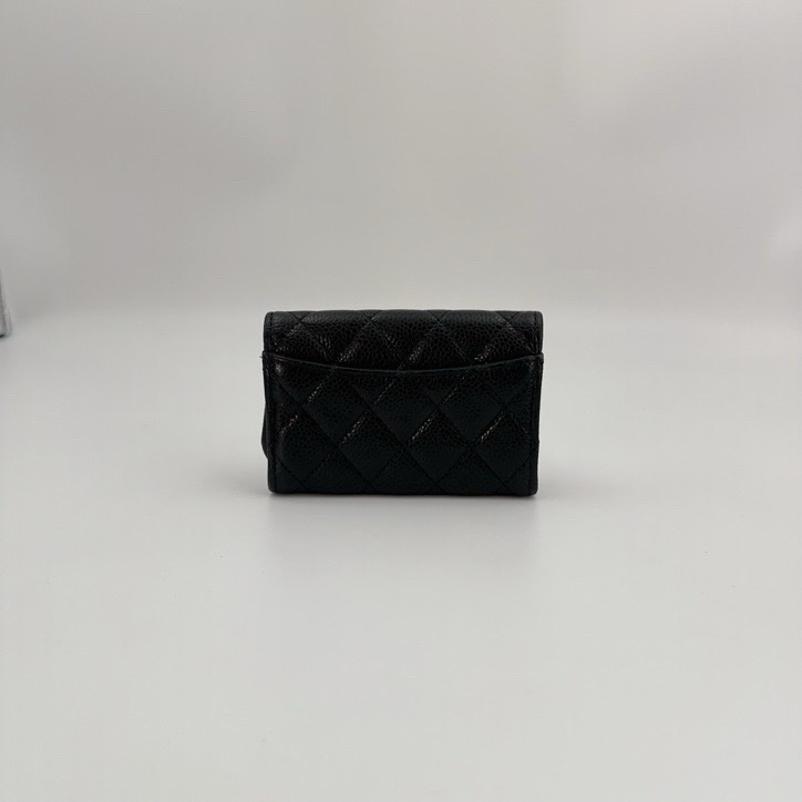 【99新✨ 全網最低價！】Chanel/香奈兒 CF黑金零錢包 荔枝皮（下單前先詢問庫存❗️）-1