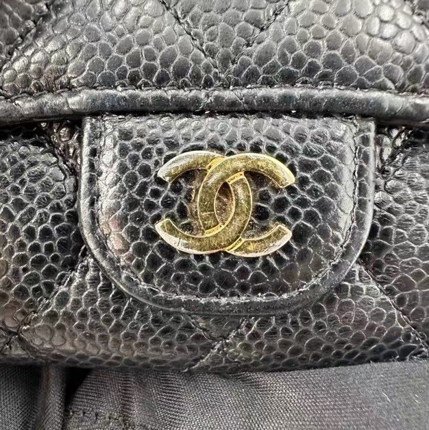 【96新✨ 全網最低價！】Chanel/香奈兒 CF黑金零錢包 荔枝皮（下單前先詢問庫存❗️）-20