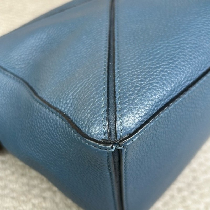 Loewe羅意威 puzzle幾何包 荔枝紋牛皮 有肩帶 可單肩可手提可斜挎 銀色五金 容量實用 日常百搭-8