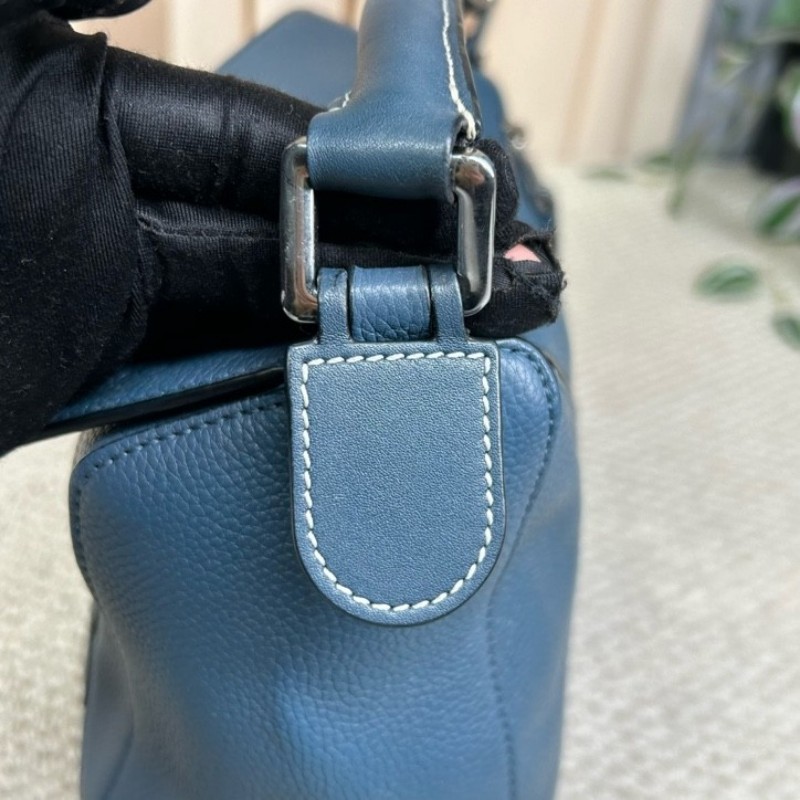 Loewe羅意威 puzzle幾何包 荔枝紋牛皮 有肩帶 可單肩可手提可斜挎 銀色五金 容量實用 日常百搭-16