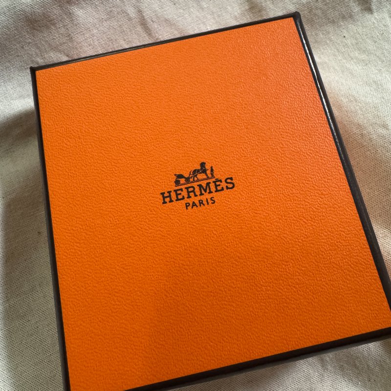 [全新] Hermès Mini Pop H 耳環 玫瑰金 x Rocabar 經典條紋-5