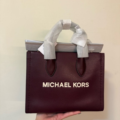 MICHAEL KORS 全新酒紅色側背包 手提包 托特包