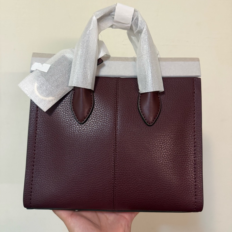 MICHAEL KORS 全新酒紅色側背包 手提包 托特包-5