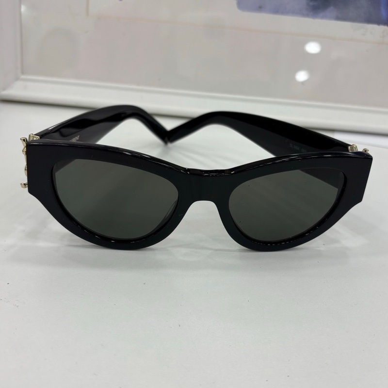 YSL聖羅蘭太陽眼鏡 黑色款 金色logo-3