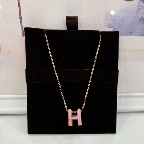 Hermes 愛馬仕 popH 大號項鍊 粉紅色