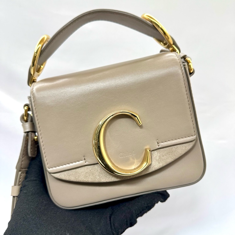 CHLOE  皮革兩用肩背包 奶茶棕-0
