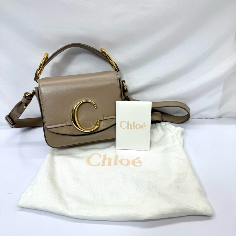 CHLOE  皮革兩用肩背包 奶茶棕-2