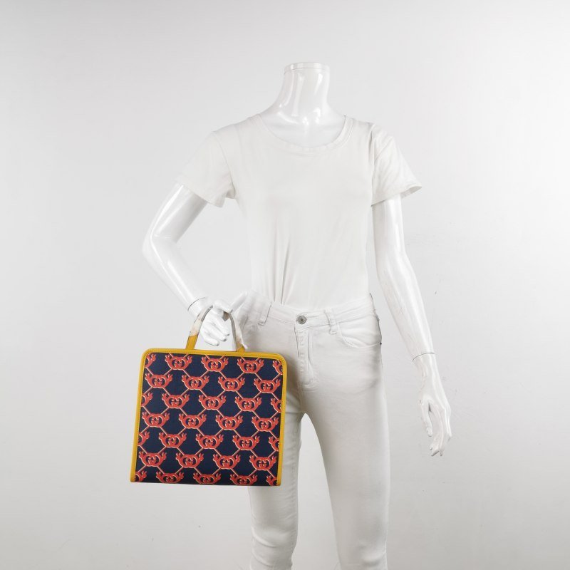 Gucci牛皮雙GLogo印花兒童款手提包-1