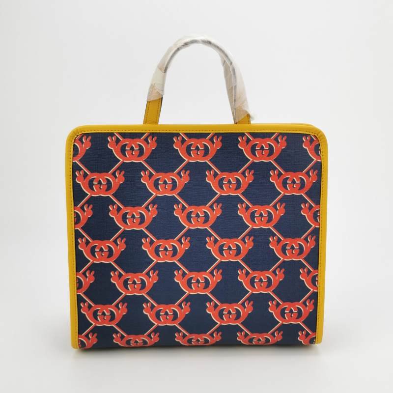 Gucci牛皮雙GLogo印花兒童款手提包-4