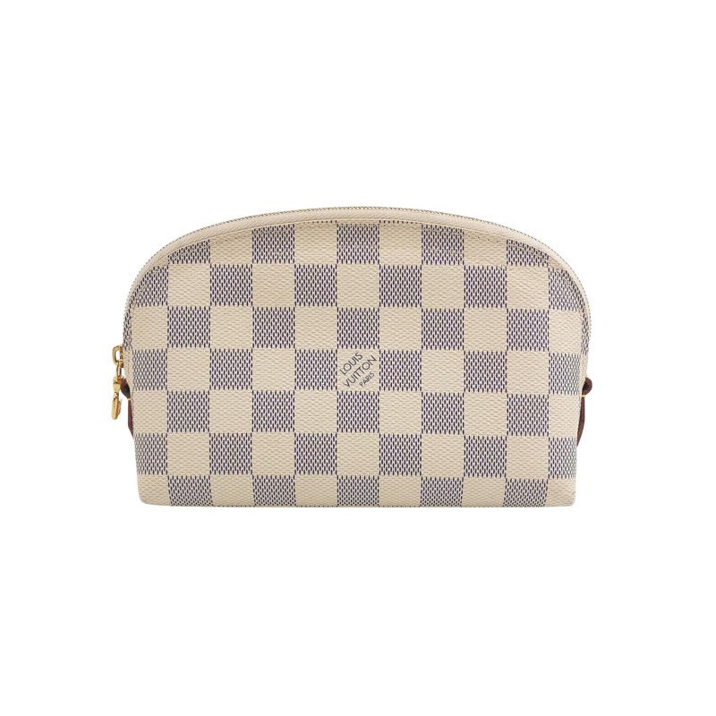 Louis Vuitton(LV)棋盤格拉鍊手拿包晶片款-0