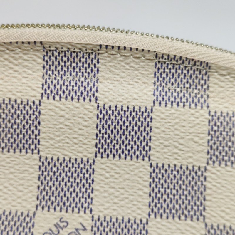 Louis Vuitton(LV)棋盤格拉鍊手拿包晶片款-14