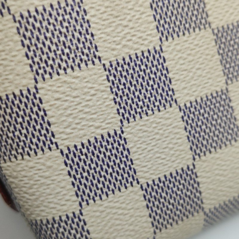 Louis Vuitton(LV)棋盤格拉鍊手拿包晶片款-15