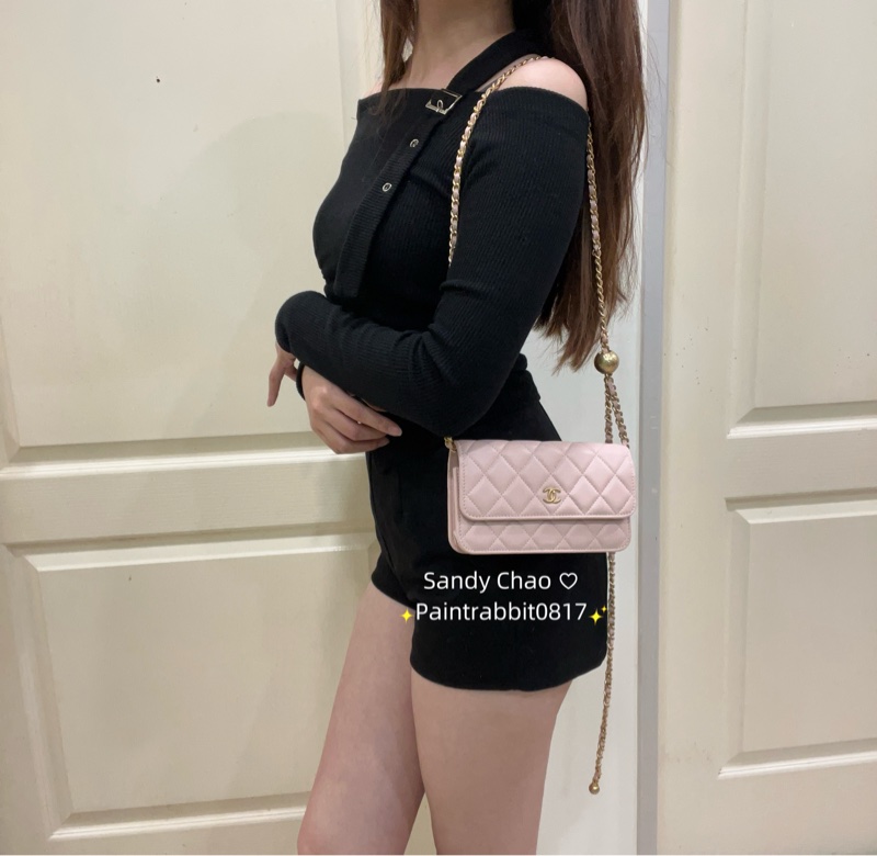 ෆ Chanel 粉色金球mini woc🈶購證-4