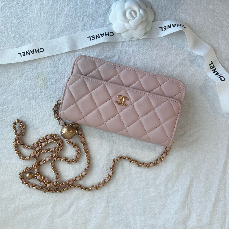 ෆ Chanel 粉色金球mini woc🈶購證-6